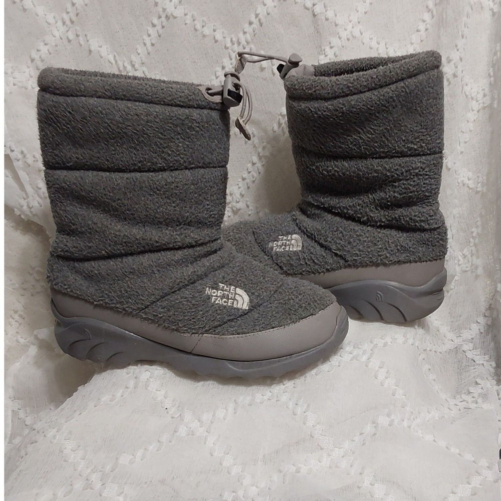 The North‎ Face Heatseeker 200g Grey Fleece Winter Boots Womens 8 AQGW LE4 BBY